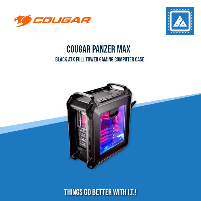 COUGAR  PANZER MAX BLACK  ATX FULL TOWER GAMING COMPUTER CASE COUGAR  PANZER MAX BLACK  ATX FULL TOWER GAMING COMPUTER CASE